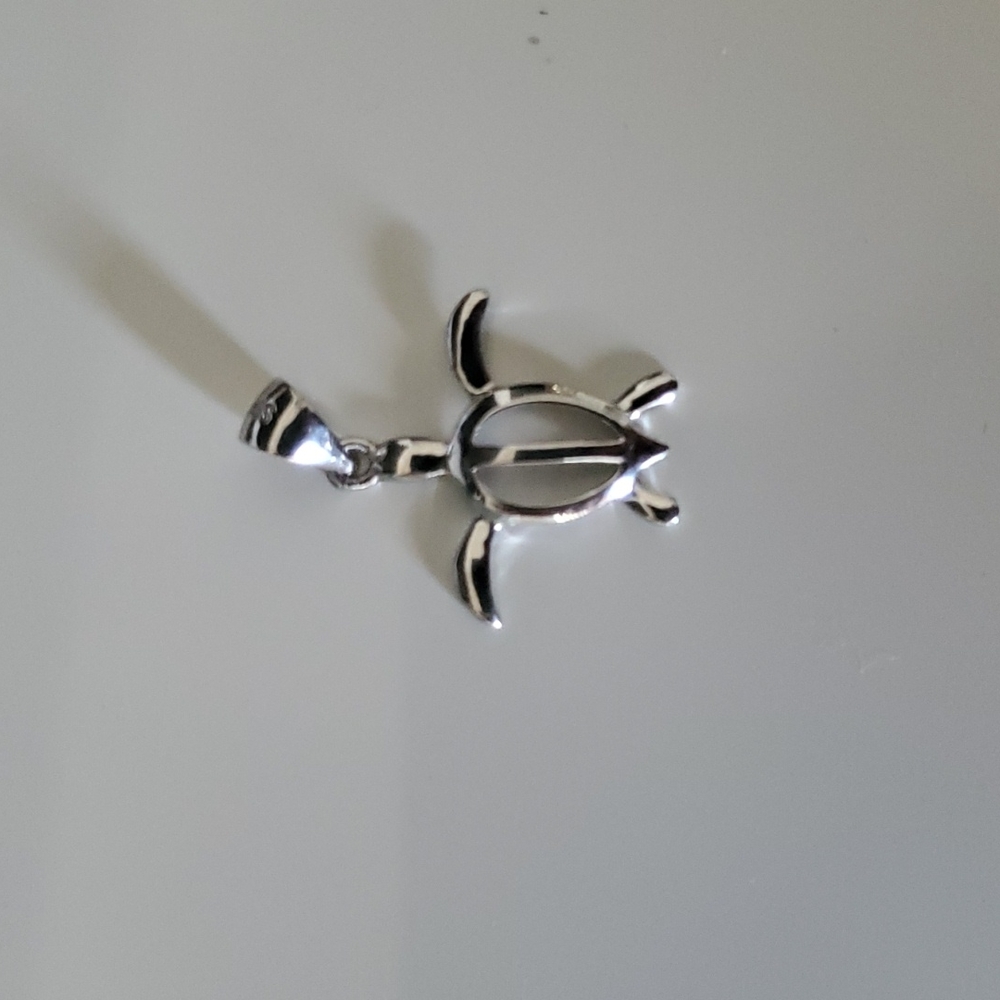 Silver turtle pendant